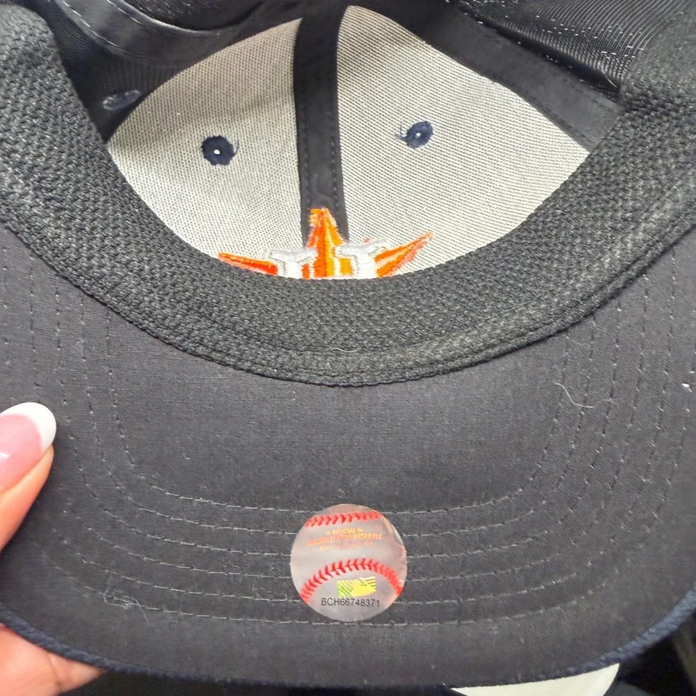 Houston Astros‎ Youth Hat Sports Team MLB Navy Blue Mesh Adjustable Baseball Cap